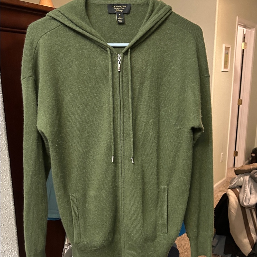 Charter Club Olive Zip-Up Men's Sweater